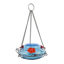 Nature's Way Garden Hummingbird 16 oz Glass/Metal Mason Jar Nectar Bird Feeder 3 ports