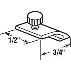 Prime-Line Mill Aluminum Storm Door Panel Clip For 1/2 inch 8 pk