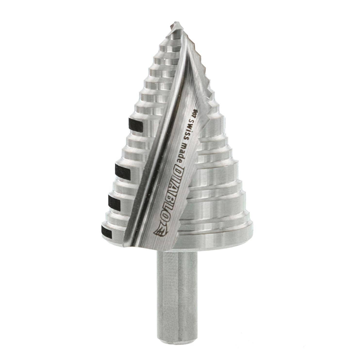 Diablo 1-3/8 in. X 2-29/32 in. L Metal Step Drill Bit 3-Flat Shank 1 pk Sansujyuku sansujyuku.com