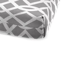 Jordan Manufacturing Gray Geometric Polyester Chaise Cushion 4 in. H X 22 in. W X 72 in. L