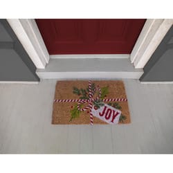 Entryways 18 in. W X 30 in. L Natural Gift of Joy Coir Door Mat