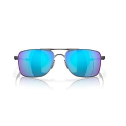 Oakley Gauge Unisex Matte Gunmetal Frame Blue Lens Sunglasses