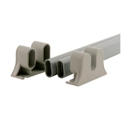Prime-Line Gray Steel Push Plate 1 pk