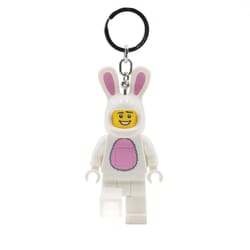 LEGO Minifigures Plastic Multicolored Bunny Keychain w/LED Light