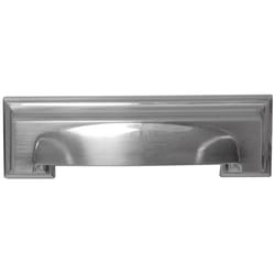 MNG Park Avenue Traditional Cabinet Pull Cup 3 in. & 3-3/4 in. Satin Nickel Silver 1 pk