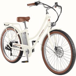 Retrospec Unisex Electric Bicycle Eggshell