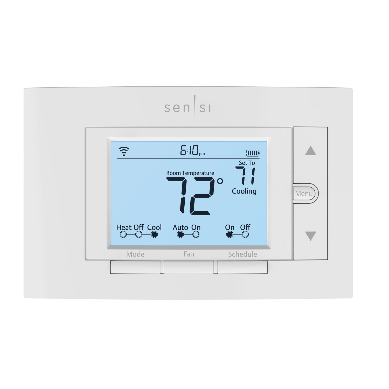Photos - Thermostat Emerson Sensi Built In WiFi Heating and Cooling Push Buttons Smart-Enabled 