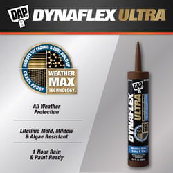 DAP DynaFlex Ultra Brown Advanced Latex Advanced Siding and Window Waterproof Sealant 10.1 oz