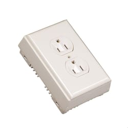 Legrand Rectangle Plastic 1 gang Outlet Kit Ivory