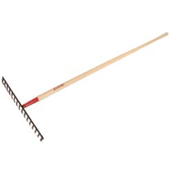 Razor-Back 67.25 in. 16 Tine Steel Level Rake Wood Handle