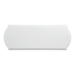 HILLMAN White Plastic Paintable Address Plate