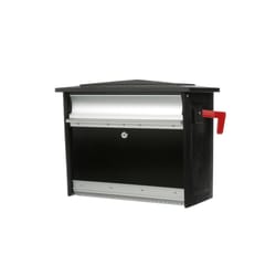 Architectural Mailboxes Mailsafe Contemporary Aluminum Wall Mount Black Locking Mailbox