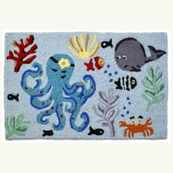 Jellybean 20 in. W X 30 in. L Multi-color Octopus's Garden Polyester Accent Rug