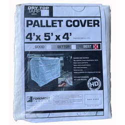 Dry Top 5 ft. W X 4 ft. L Heavy Duty Polyethylene Pallet Cover White