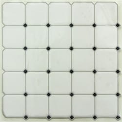 RoomMates StickTiles 0.014 in. H X 10.5 in. W X 10.5 in. L Diamond Black/White Vinyl Tile