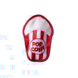 Pet Shop by Fringe Studio Red/White Plush Whats Popcorn Durable Dog Toy 1 pk
