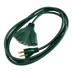 Ace Indoor or Outdoor 10 ft. L Green Triple Outlet Cord 14/3 SJTW