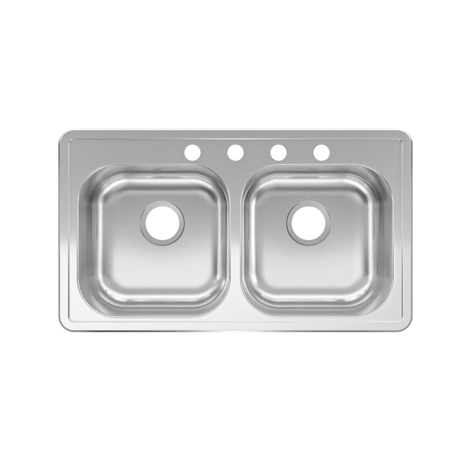 Kindred Stainless Steel Top Mount 33 in. W X 19 in. L Double Bowl