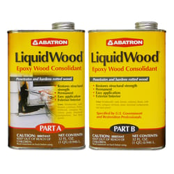 Abatron LiquidWood Solid Clear Epoxy Wood Consolidant Kit 2 qt
