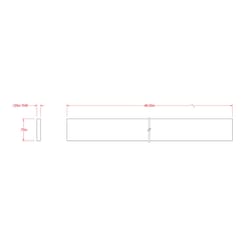 SteelWorks 0.125 in. X 0.75 in. W X 4 ft. L Weldable Aluminum Flat Bar 1 pk