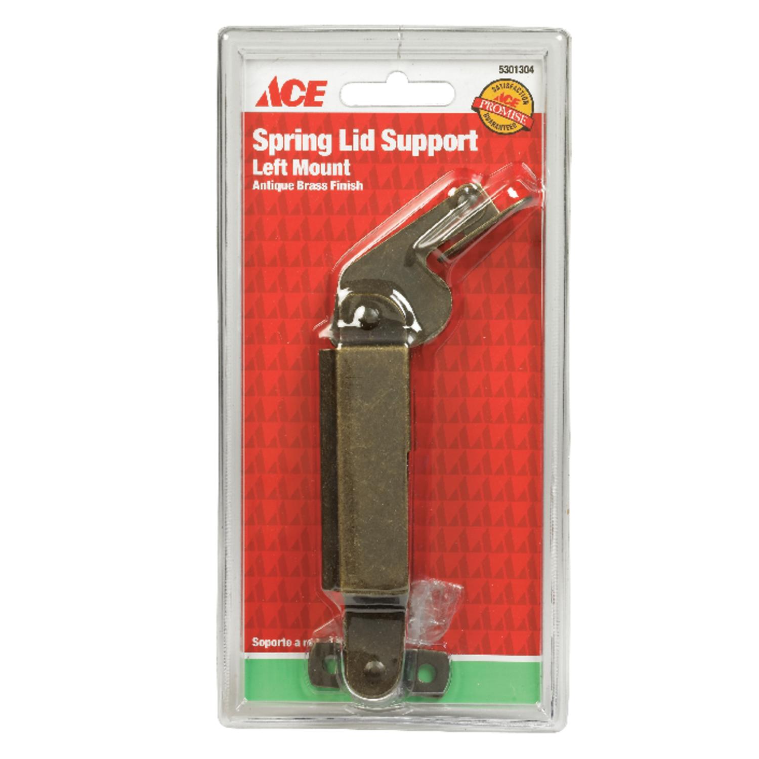 Ace Antique Brass Spring Lid Support - 01-3635-505 - Hardware Accessories  sku 01-3635-505