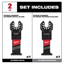 Milwaukee 1.37 in. W Carbide Multi-Tool Oscillating Blade 2 pc