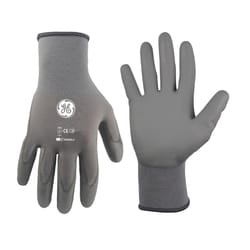 General Electric Unisex Dipped Gloves Gray L 1 pair