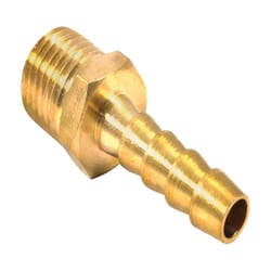 Forney Brass Air Hose End 1/4 in. Male X 1/4 in. Hose Barb 1 pc