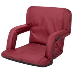 Picnic Time Ventura 6-Position Burgundy Recliner Folding Stadium Seat