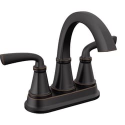 Delta Geist Oil Rubbed Bronze Centerset Bathroom Sink Faucet 4 in.