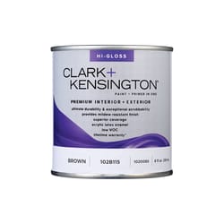 Clark+Kensington High-Gloss Brown Premium Paint Exterior and Interior 1/2 pt