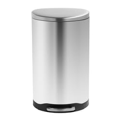 Honey-Can-Do 40 L Silver Stainless Steel Step-On Trash Can