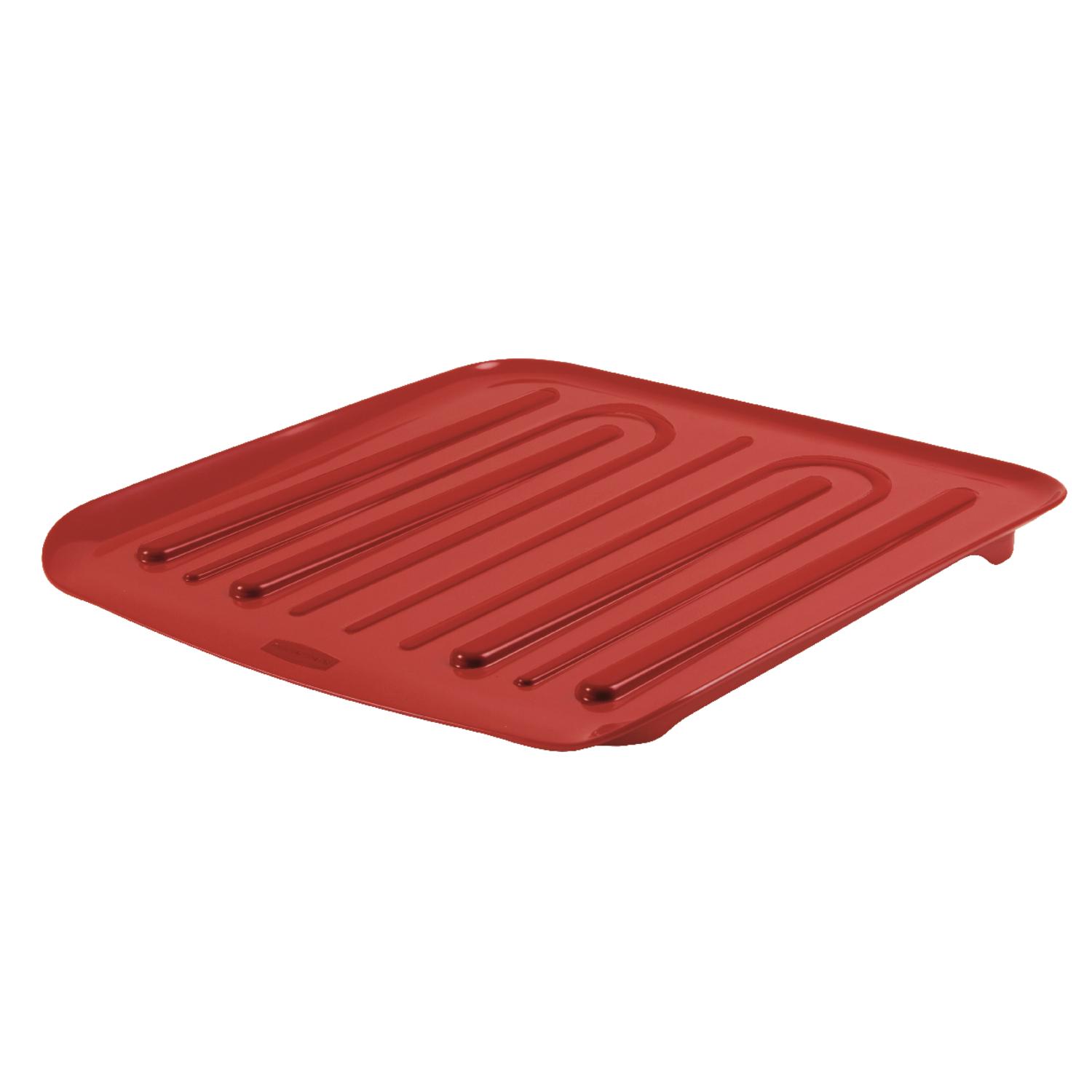 UPC 071691249740 product image for Rubbermaid 1.3 in. H x 15.3 in. W x 14.3 in. L Plastic Dish Drainer Red | upcitemdb.com