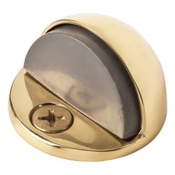 Baldwin Reserve 1.77 in. W X 1.77 in. L Brass Polished Brass Door Bumper Mounts to floor 1.77 in.