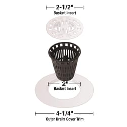 SinkShroom SinkShroom Ultra Stainless Bathroom Grid Strainer in