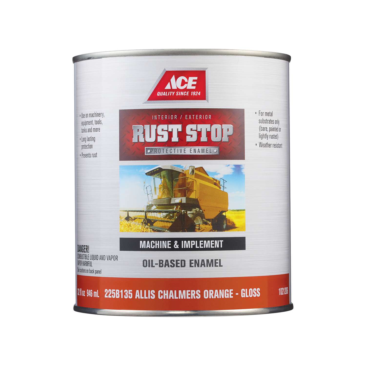 Ace Rust Stop Indoor/Outdoor Gloss Allis Chalmers Orange OilBased