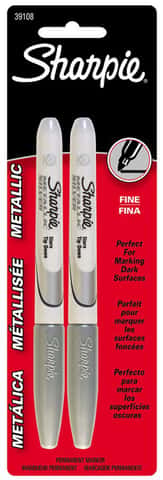 Save on Sharpie Permanent Marker Fine Point Metallic Silver - 2 ct Order  Online Delivery