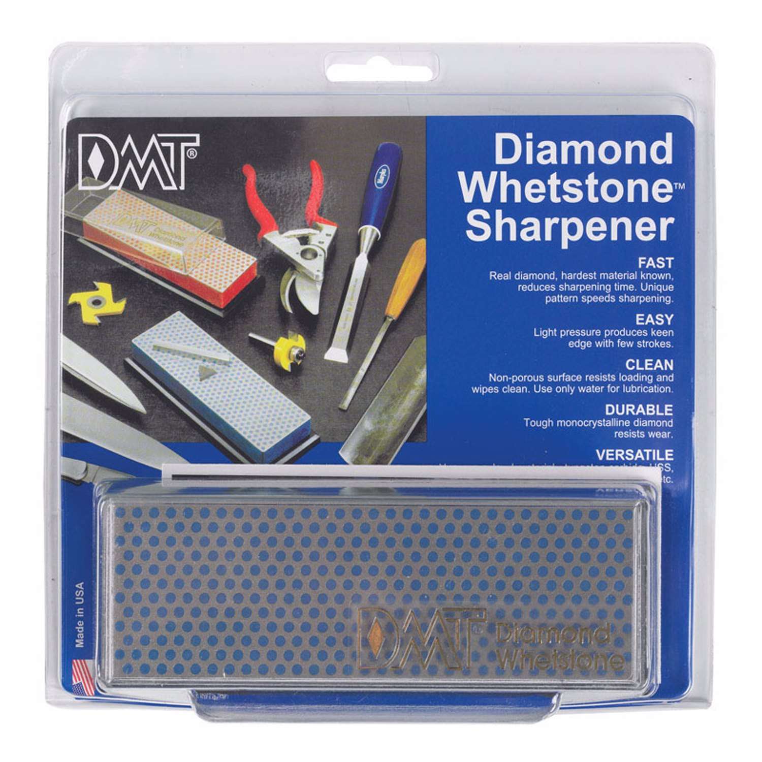 8-in. Diamond Whetstone™ Sharpener Extra-Coarse with Hardwood Box