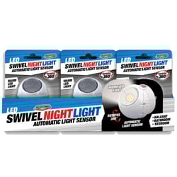 Blazing LEDz 5.25 in. H X 2 in. L White Glass/Plastic Night Light