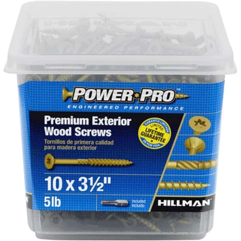 Hillman Power Pro No. 10 x 3-1/2 in. L Star Flat Head Ceramic Coated ...