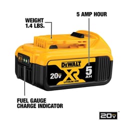 DeWalt 20V MAX DCB205C 5 Ah Lithium-Ion Battery and Charger Starter Kit 2 pc