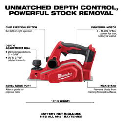 Milwaukee 18V M18 3-1/4 in. Cordless Planer Tool Only