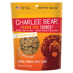 Charlee Bear Grain Free Crunch Chicken/Pumpkin/Apple Grain Free Biscuit For Dogs 8 oz 1 pk