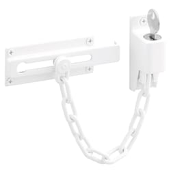 Prime-Line 3.25 in. L White Steel Chain Door Guard