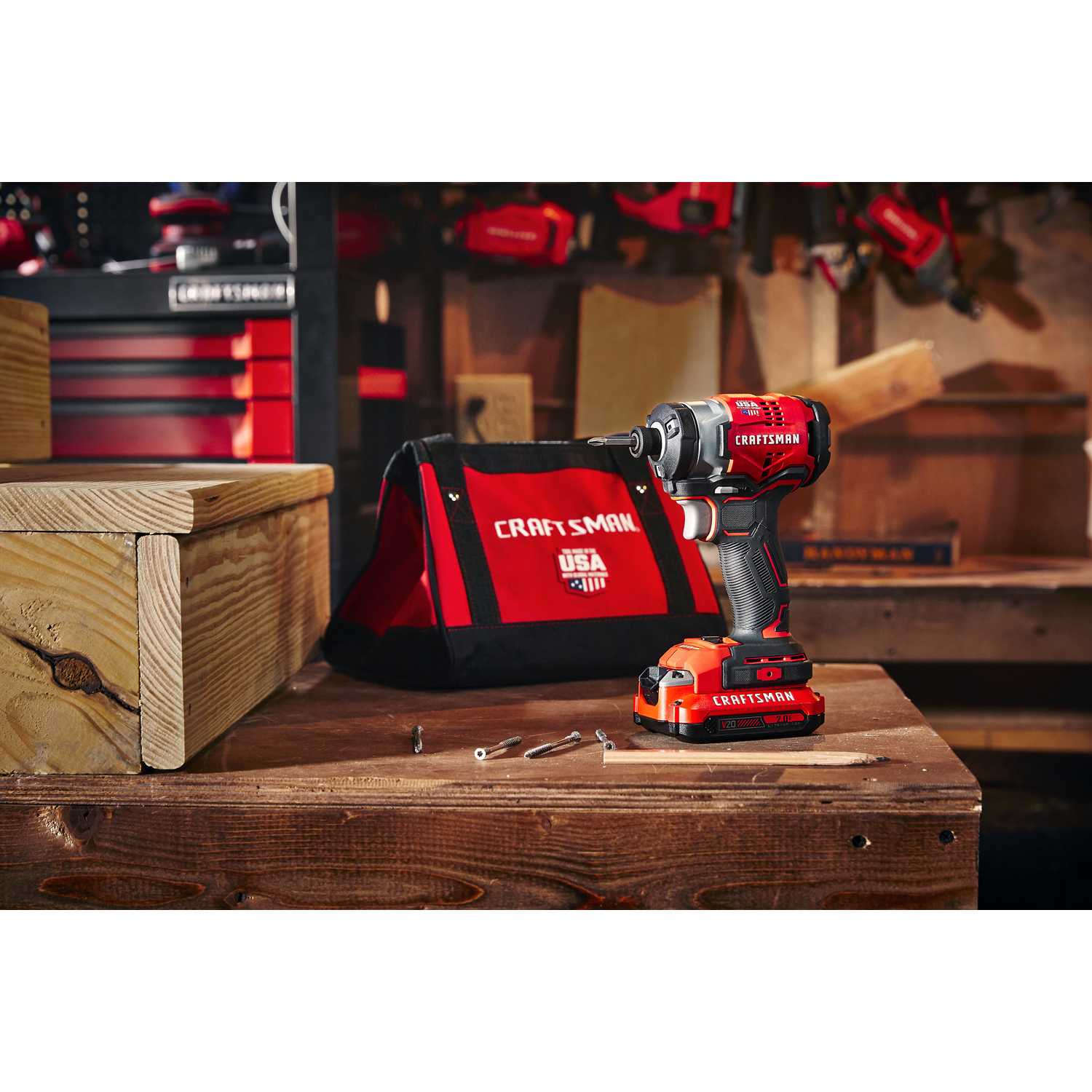 Craftsman V20 20 volt Cordless Brushless 3Speed Impact Driver Kit 1700