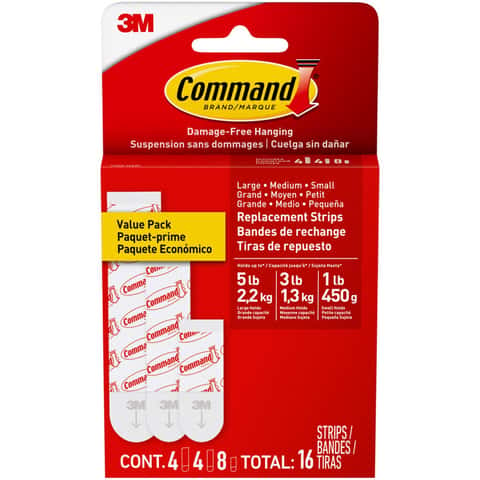 3M Command White Assorted Picture Hanging Strips 4 lb 24 pk - Ace Hardware