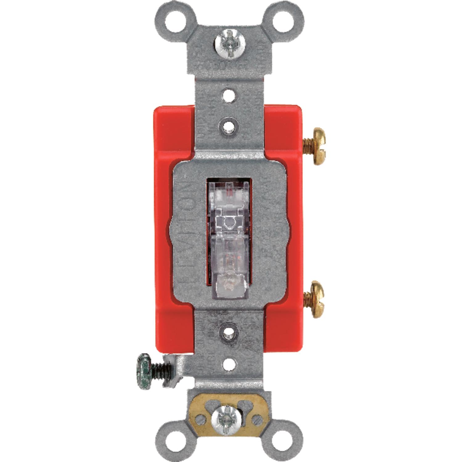Leviton Industrial 20 amps Toggle Switch Clear 1 pk - 01221-0LC - Electrical Switches  sku 01221-0LC