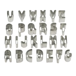 Harold Import Silver Stainless Steel Alphabet Cookie Cutter Set