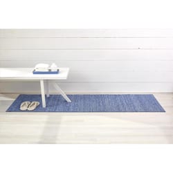 Chilewich 24 in. W X 72 in. L Cornflower Heathered Vinyl Runner Mat