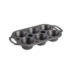 Lodge 7 in. W X 13 in. L Muffin Pan Gray 1 pc